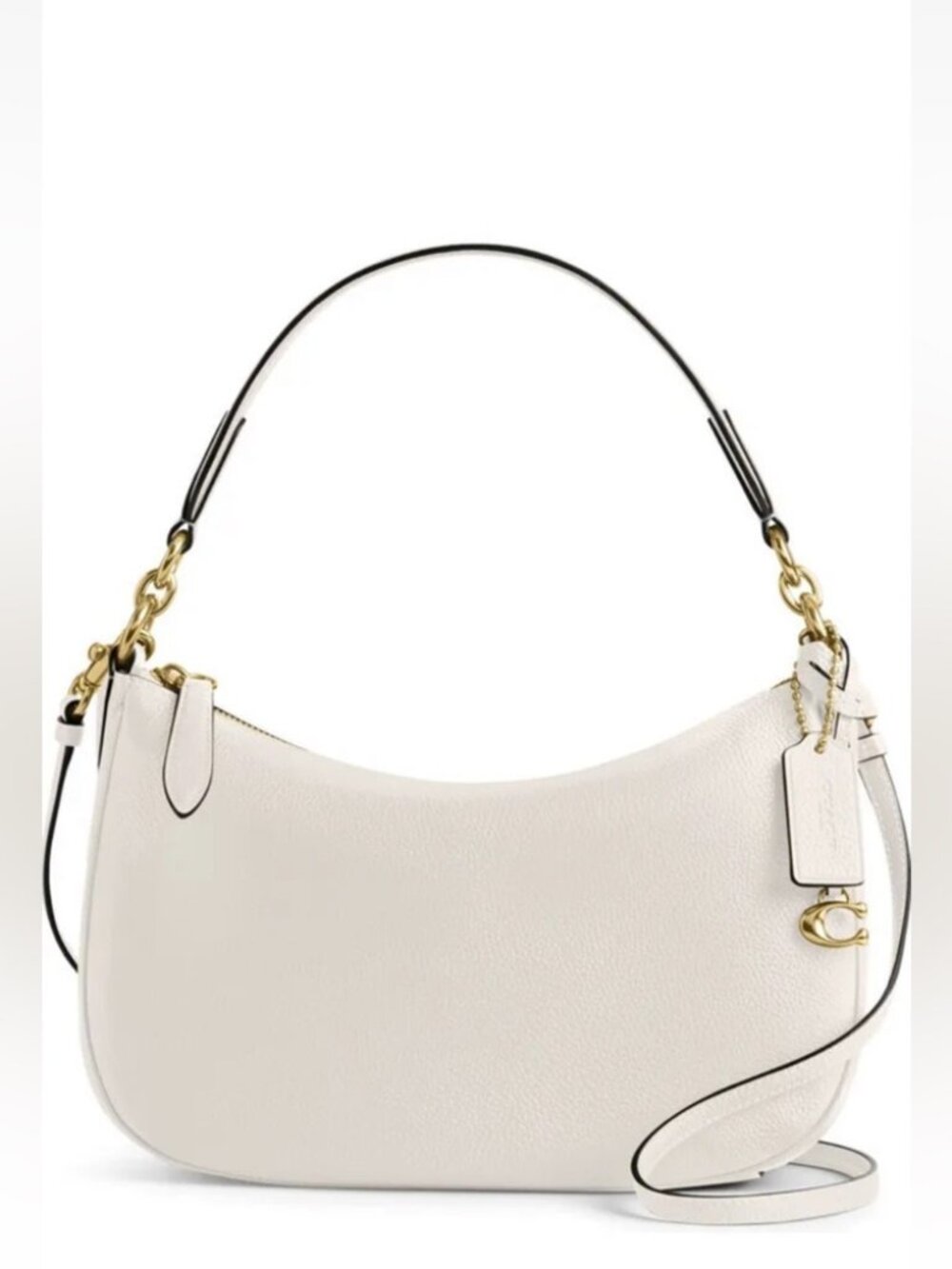 NWOT COACH Sutton Handbag/Crossbody in Chalk Polished Pebble Leather
